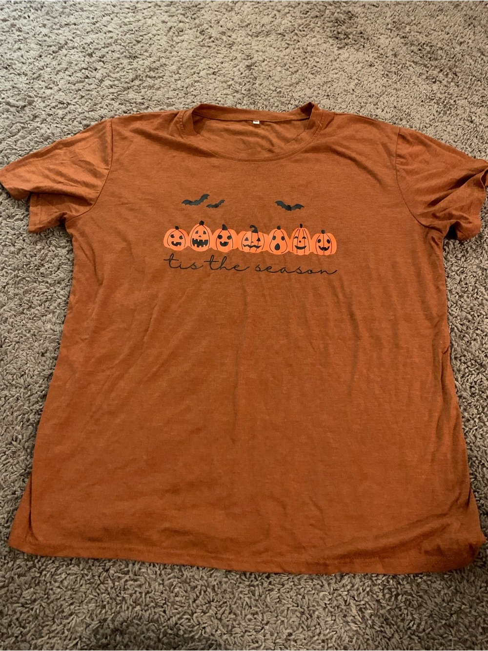 Halloween Pumpkin Tees The Season Tee Top T-shirt Orange